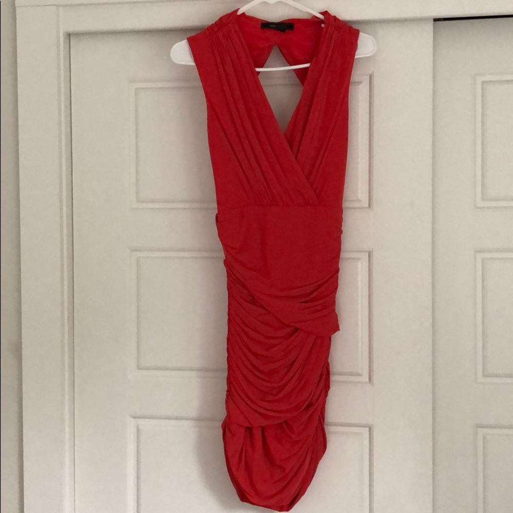 Coral BCBG bodycon dress